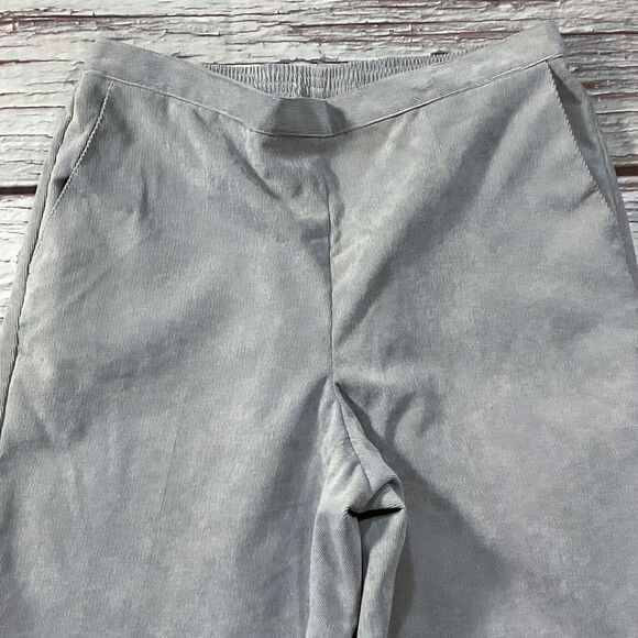 Alfred Dunner Womens Pants size 12 Gray Soft Lightweight Ribbed Straight x28"ins - Picture 3 of 9